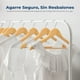 thumbnail image 3 of Ganchos de Madera Premium Serenelife, Ahorradores de Espacio, Resistentes, con Gancho Metálico Giratorio de 360°, para Abrigos, Pantalones y Vestidos, Natural, Pack 20, 3 of 7