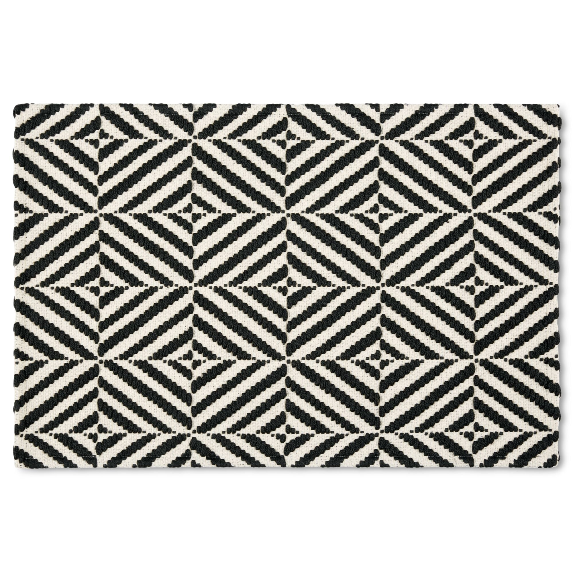 Mainstays Montana Woven Fabric Mat, 18"x27", Black, Available in