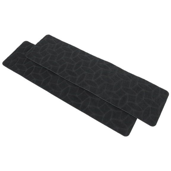 Masteelf 2pcs Non-Slip Stair Treads Carpet Mat For Wooden Steps Adhesive Rugs Embossed Leaf Pattern Indoor Stair Runners For Kids Dogs Elders