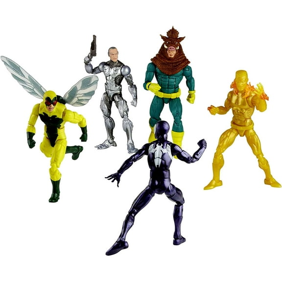 Marvel Legends Spider-Man, Silvermane, Human Fly, Molten Man & Razorback Action Figure 5-Pack