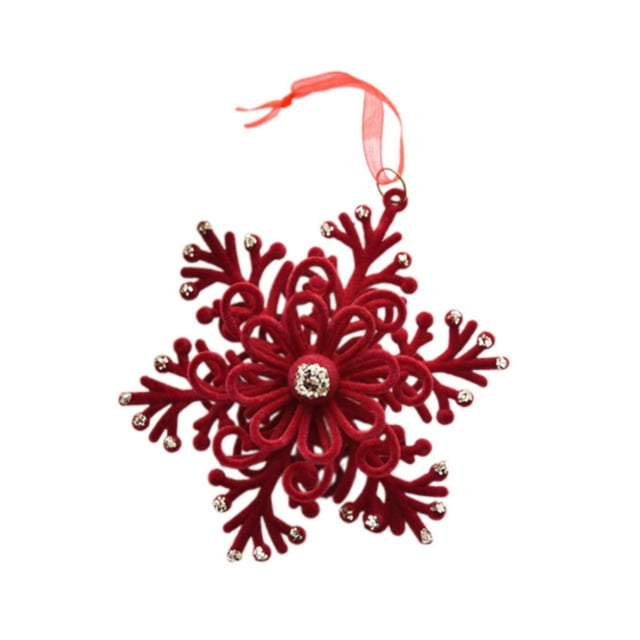 Rongfmy Christmas Tree Decoration Pendant Hanging Multipurpose Sequin Ornament Craft for Snowflake