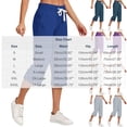 thumbnail image 3 of Betivan Capri Pants for Women Summer Linen Wide Leg High Waisted Drawstring Capris Lightweight Elastic Plus Size Cropped Pants, 3 of 8