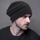 thumbnail image 5 of Gorro de punto con estilo moderno de 2 piezas, transpirable y elástico, gorro de calavera, gorro de punto unisex para adultos para hombres y mujeres, talla única, 5 of 7