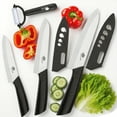 thumbnail image 5 of 4-Piece Ceramic Knife Set Kitchen Chefs Paring Knife with Cover 3" 4" 5" Utility Knife for Fruit Vegetable, 5 of 9