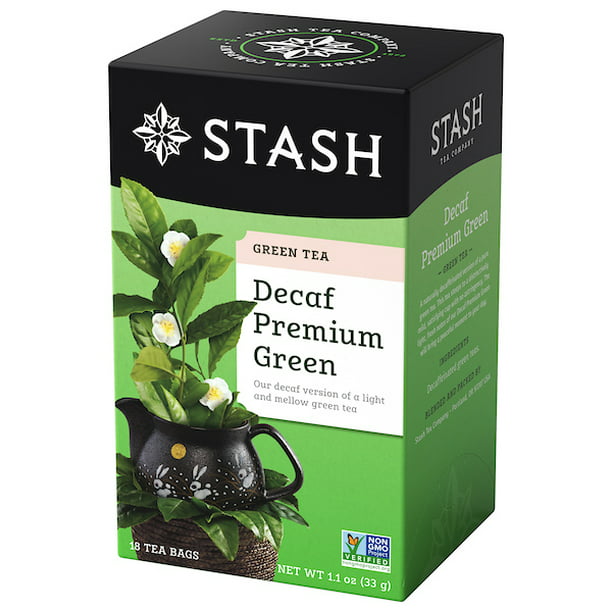 Stash Tea Decaf Premium Green Tea Bags, 18 Count - Walmart.com ...