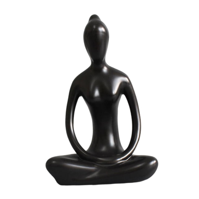 Estatua de cerámica, figurita pequeña, adorno moderno de colección, figurita para meditación. gracia