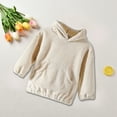 thumbnail image 2 of biudgviw Oversized Sweatshirt for Children Soft Knit Long Sleeve Cute Pullover Tops Lounge Winter Fleece Hoodies with Pockets, 2 of 7