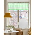 thumbnail image 4 of Green Stripes Linen Curtain Valance for Bedroom/Bathroom/Kitchen/Office/Living/Dining Room Window,Vintage Ombre Geometric Minimalist Art Rod Pocket Topper Decorative Cafe Drapes Panel 42"x18", 4 of 6