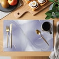 thumbnail image 2 of Purple Marble Placemats Set of 6 Modern Minimalism Abstract Aesthetic Art Place Mats Indoor Wipeable Table Mats Washable Cloth Dining Table Placemats for Kitchen Holiday Party Home Decor 13x19 Inch, 2 of 9