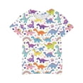 thumbnail image 4 of Jamicy T-Shirts à Manches Courtes pour Enfants Cadeau pour Filles Hauts pour Enfants Été T-Shirts à Manches Courtes Blouses à Col Rond pour Dames Hauts Courts Décontractés, 4 of 4