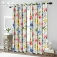 thumbnail image 2 of Spring Floral Pattern Window Curtain Watercolor Botanical Printed Grommet Room Darkening Curtains For Living Room Bedroom Thermal Insulated Blackout Window Drapes Set 53"W x 63"L (Pack of 2), 2 of 6