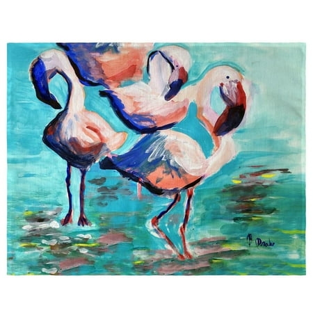 

Betsy Drake PM1355 14 x 18 in. Dancing Flamingos Place Mat - Set of 4