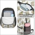 thumbnail image 4 of Pioneer Flower Floral Print Pattern 17" School Backpacks for Teens,Waterproof Oxford Fabric,S-Shape Padded Straps for School,Travel,Hiking,Camping, 4 of 5