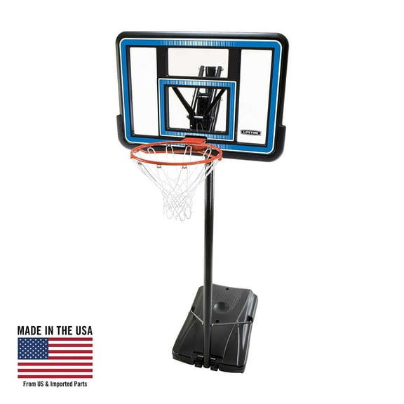 Lifetime 44-Inch Shatterproof Portable Basketball Hoop with Quick Adjust & Classic Rim - Model 90023-Outdoor Play