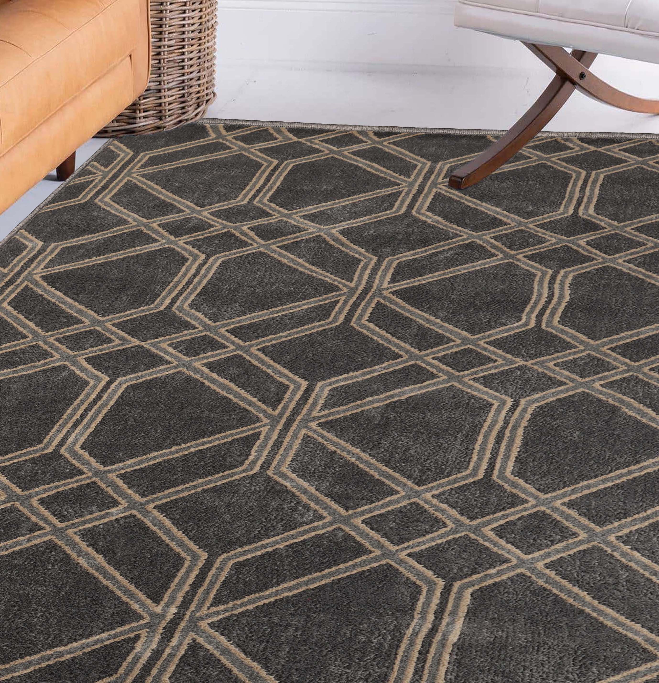Superior Abner Geometric Diamond Indoor Area Rug, 8' x 10', Grey