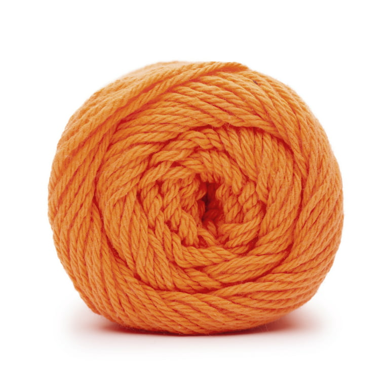 Peaches & Creme Solid 4 Medium Cotton Yarn, Black 2.5oz/70.9g, 120