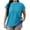 Sky Blue, variant on Horkkom Womens Summer Tops Plus Size Crew Neck Solid Color Short Sleeve Shirts Casual Loose Tunic Tops XXL