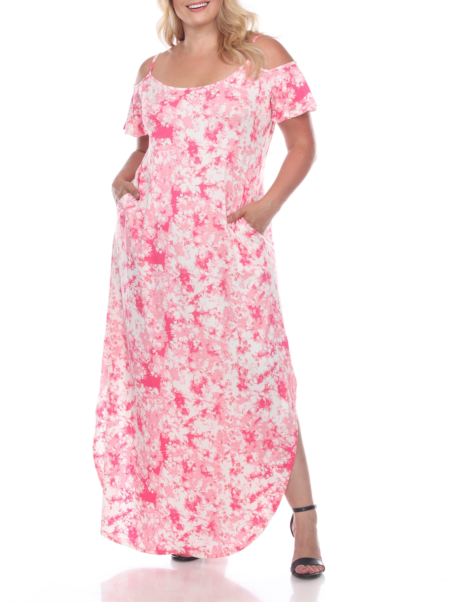 women's plus size tie dye maxi dresses