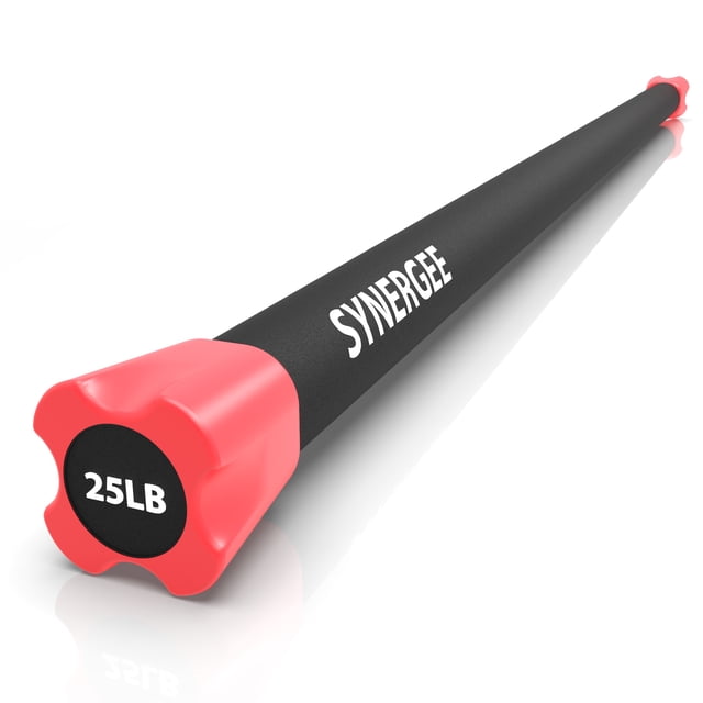 Synergee Workout Bar Weight Bar - 25lb Weights Padded Weighted Bars – Body Toning Exercise Bar, Strength & Condition
