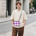 thumbnail image 6 of FORMRS Mini Crossbody Bag for Women Adjustable Rope Shoulder Casual Phone Purse, Purple and White Pattern, 6 of 7