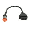 thumbnail image 2 of OBD2 Diagnostic Adapter, OBDII 6 Pin Scanner Cable Safe Riding Heavy Duty Fuel Efficient ABS Plastic Flexible Conversion  for Motorcycle, 2 of 7