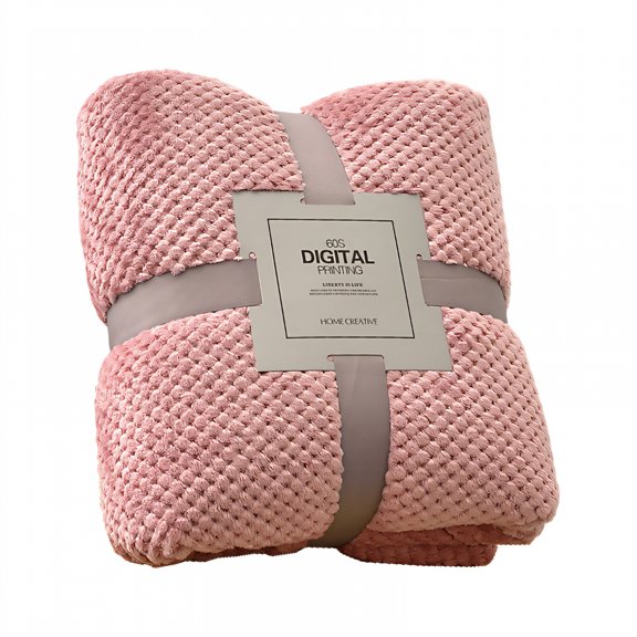 AUQ Throw Blanket,Reversible Soft Blanket Throw Blanket for Couch,Cozy Thermal Wrap Cozy Blanket,Pink,43*70in