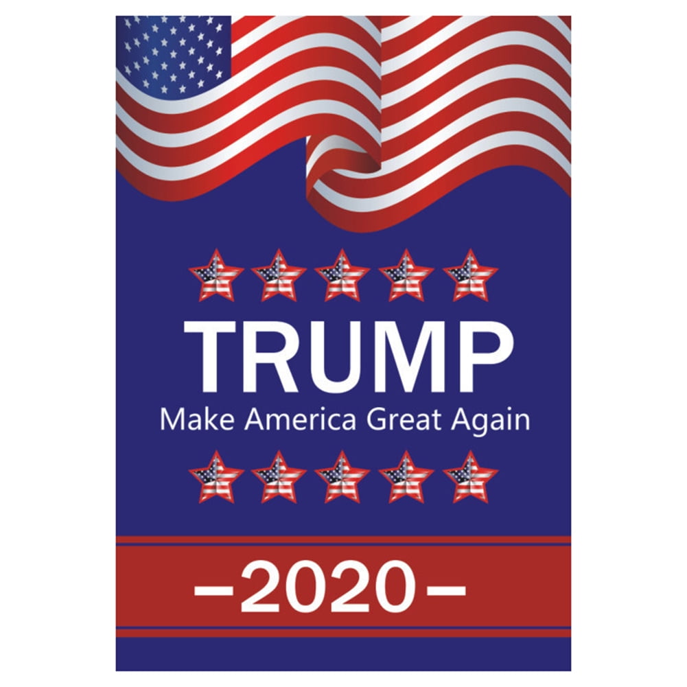2020 American President Donald Trump Flag Us Election Patriotic Outdoor Decorative Banner For Yard Lawn 30 45cm Walmart Com Walmart Com