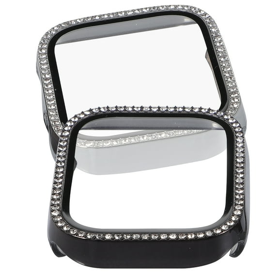 HOMEMAXS 2pcs Watch Screen Protector with Rhinestone Cover for Smartwatch Compatible with iWatch