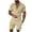 Beige*, variant on RUTAYY Men's Outfits Casual Solid Color 2 Piece Turndown Collar Zipper Short Sleeve Tops Drawstring Shorts Elegant Holiday Clothing Sets