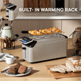 thumbnail image 4 of WHALL 4 Slice Toaster, TouchScreen Toasters with Projection Display, Long Extra Slots, Bagle / Reheat/Defrost Stainless Steel, 4 of 5