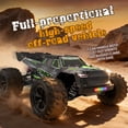 thumbnail image 4 of 1:14 Scale Fast RC Cars for Adults & Kids, Max 20 MPH, 4WD Off-Road RC Trucks, All Terrain 2.4GHz Remote Control Car for Snow, Sand, Beach & Rocky Surfaces, Green, 4 of 7