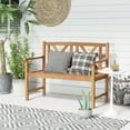 thumbnail image 4 of Costway 2-Person Bench  Patio Acacia Wood Outdoor Loveseat Chair Garden Natural, 4 of 9