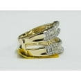 thumbnail image 2 of 2CT Simulated Diamond 925 Silver Guard Wrap Enhancer Wedding Ring 14k Yellow Gold Plated, 2 of 2