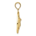 thumbnail image 2 of FB Jewels 14K Yellow Gold Virginia Beach On Round Frame with Enamel Conch Shell Center Pendant, 2 of 5