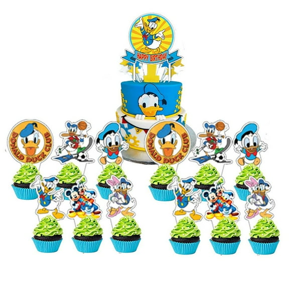 Donald Duck Sailor Duck Cake Topper CupcakeS Set Birthday Party Supplies Decoration Decor Kit
