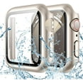 thumbnail image 1 of XiHAMA Waterproof Case Compatible with Apple Watch SE (2nd Gen) Series 6 5 4 Screen Protector, Tempered Glass Hard PC Bumper Face Cover, 1 of 7