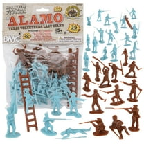 BMC CTS Alamo Texans Last Stand - Brown & Blue 35pc Plastic Army Soldier Figures