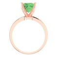 thumbnail image 4 of Solitaire Engagement Ring for Women - 2ct Simulated Green Diamond in 14K Rose Gold Promise Ring, 4 of 6