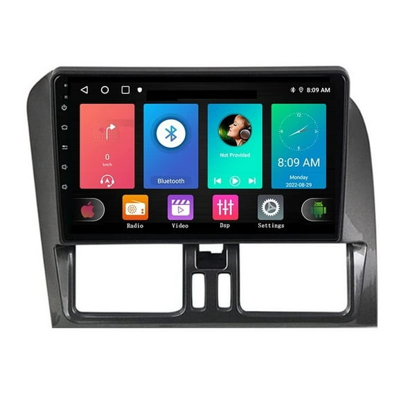 Torovo Car Stereo Compatible With Volvo XC60 2009-2012 2 Din Radio GPS Navigation IPS Touch Screen Multimedia Player Support 4G Wifi Carplay SWC DSP Mirror Link BT(Size:4 core wifi 1G 16G)