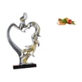 thumbnail image 1 of Figura de pareja besándose, estatua romántica de resina, adorno de aniversario, regalo de boda, escultura abstracta, adecuada para el hogar, la oficin, 1 of 8