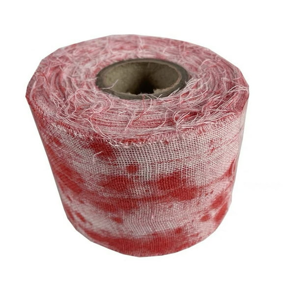 200 Inch Halloween Gauze Bandage Roll - Extra Long Mummy Wrap & Scary Makeup Tape for Haunted House Decor, & Party Props