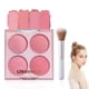 thumbnail image 1 of Paleta de rubor de 4 colores para mejillas, rostro, rubor de contorno mate, paleta de maquillaje, brillo edificable, colorete facial para mejillas, sombras, maquillaje cosmético mezclable, rubor con p, 1 of 5