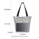 thumbnail image 3 of Fotbe Silver Glitter Bolsa de Playa con Estampado, Bolsa de Hombro, Bolsa de Mano Espaciosa, Bolsa de Viaje Ligera, Bolsa de Compras Versátil, 3 of 6