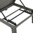 thumbnail image 5 of Christopher Knight Home Puerta Outdoor Adjustable Wicker Chaise Lounge with Cushion by  Dark Brown with Beige, 5 of 5