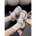 thumbnail image 2 of Soft Leather Thick-Soled Height-Enhancing Sneakers, Women's Breathable Mesh for Women’s Outdoor Athletic Shoes for Sports Outdoor Activities, 2 of 5