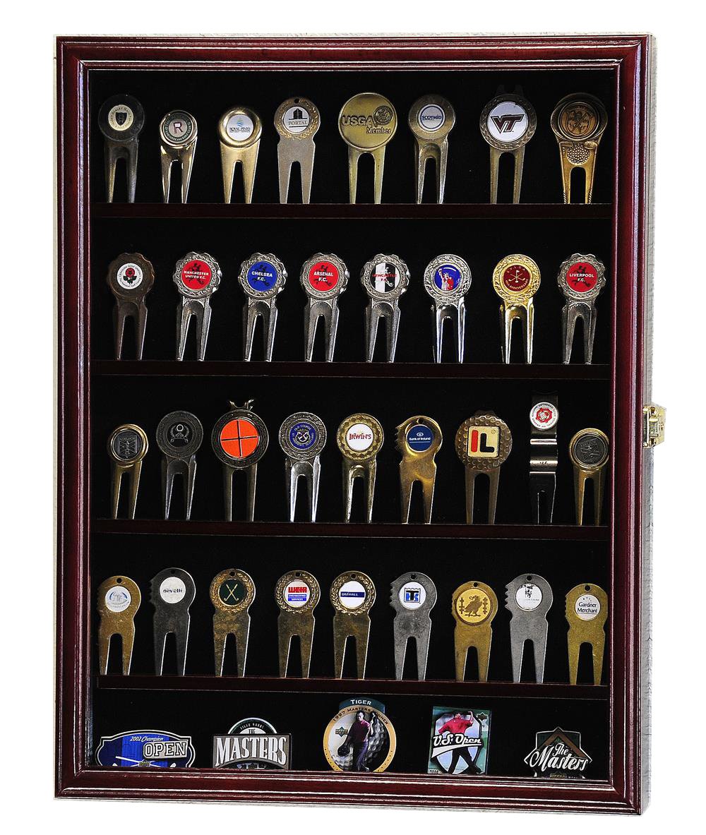 Golf Divot Tool Markers Coin Chips Medallion Display Case
