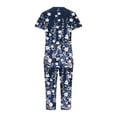 thumbnail image 5 of Jinhomg Women's Short Pajamas Sets 2 Piece Lightweight Comfy Sleepwear 2026 Trendy Short Sleeve Graphic Tees with Elastic Waist Capris Prime Day 2026 Prime Today Navy XL, 5 of 7