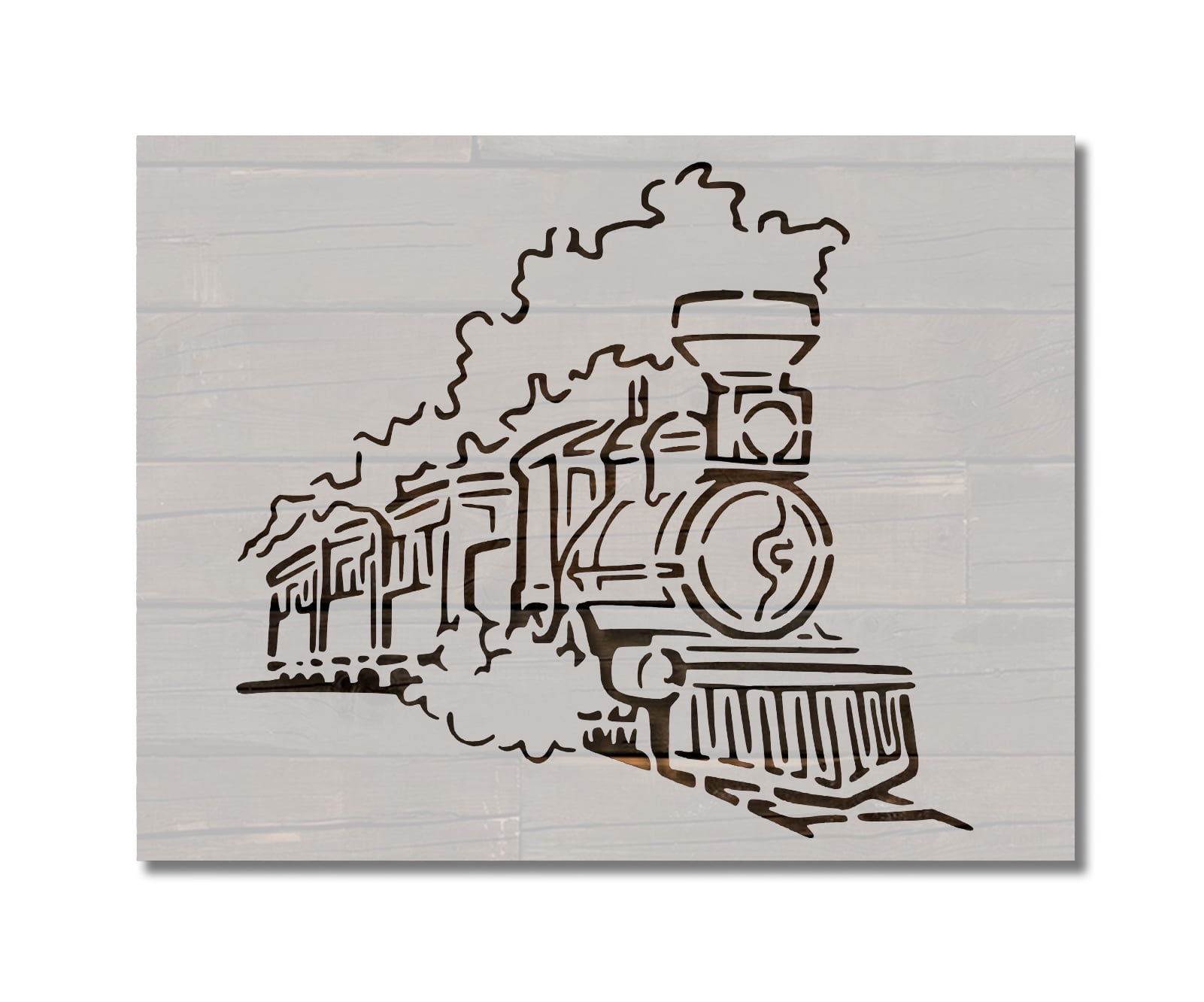 Train Stencil Steam Engine Template Reusable 8.5 x 11 for