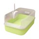 thumbnail image 3 of Caja de arena para gatos con parte superior abierta, suministros para mascotas, lados altos, grande, fácil de limpiar, duradera. Verde, 3 of 9