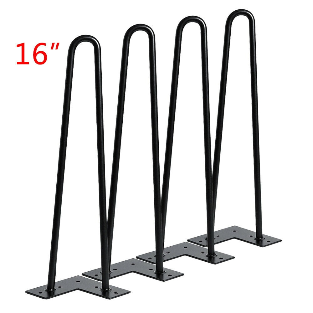 4X Metal Hairpin Rod Table Desk Iron Legs Heavy Duty Furniture Industrial 6"-34" 